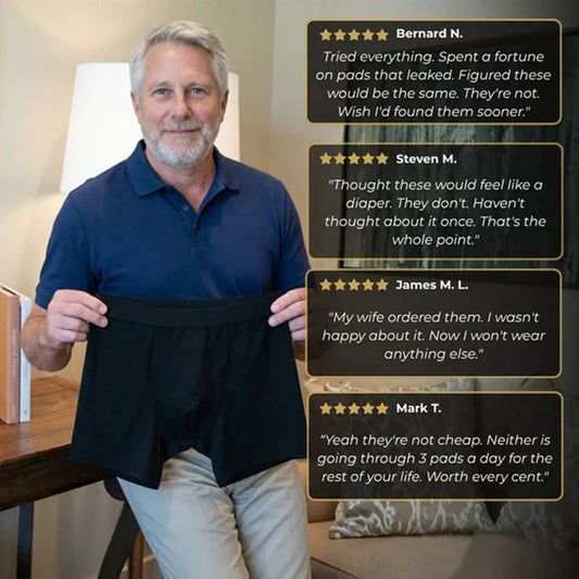 🔥🔥Top Quality | Aurivoa Men’s Washable Incontinence Boxer Briefs