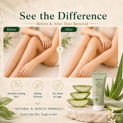 <strong>Aurivoa™ Natural Gentle Hair Removal Cream | For Women & Men, Sensitive Skin</strong>