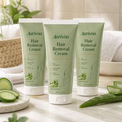 <strong>Aurivoa™ Natural Gentle Hair Removal Cream | For Women & Men, Sensitive Skin</strong>